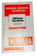 Niagara-Niagara HBM Series Press Brake Operators/Parts Manual-HBM-01